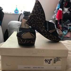 Jimmy Choo - Animal Print-Platform Clog-